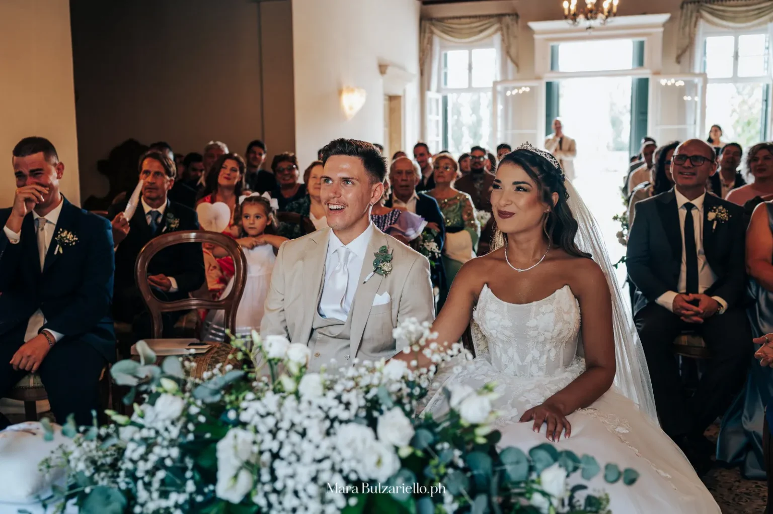 Sposi durante la cerimonia di matrimonio