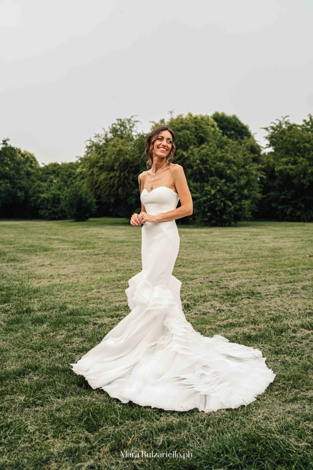 Ritratto della sposa durante il matrimonio